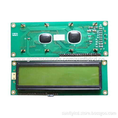 160x32 Graphic LCD Module Display, Yellow-green Back-light, STN/Yellow-green